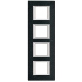 BT Axolute Черный мрамор Ардезия Рамка 2+2+2+2 мод прямоугольная (надпись вертикально)