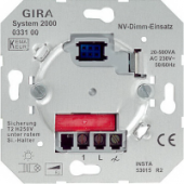Gira Мех Светорегулятор нажимной для л/н и обм т-ров 500W/VA System 2000