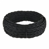WERKEL Ретро кабель витой 3х2,5 (черный) 20 м