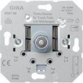 Gira Мех Светорегулятор поворотный 525W для л/н и электронных тр-ров