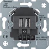 Berker Мех USB-розетка с винтовыми клеммами черный