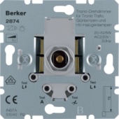 Berker Мех Светорегулятор поворотный 20-525VA для л/н и электр. тр-ров