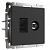 WERKEL Розетка ТВ+Ethernet RJ-45 6 cat. (черный матовый)