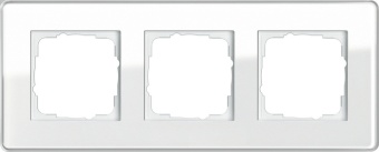Gira ESP Glass C Белое стекло Рамка 3-ая
