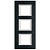 BT Axolute Черный мрамор Ардезия Рамка 2+2+2 мод прямоугольная (надпись вертикально)