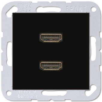 JUNG А 500 Черный Розетка HDMI 2-ая